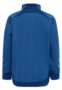 Dziecięca bluza dresowa z półzamkiem Hummel Lead. Kolor: niebieski. Materiał: dresówka. Sport: piłka nożna