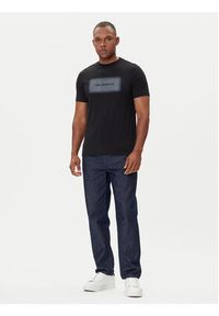 Karl Lagerfeld - KARL LAGERFELD T-Shirt 755072 554255 Czarny Regular Fit. Typ kołnierza: dekolt w karo. Kolor: czarny. Materiał: bawełna