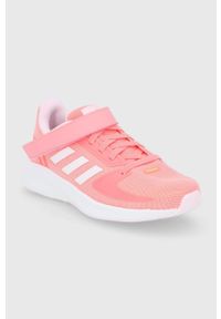 Adidas - adidas - Buty dziecięce Runfalcon 2.0 GV7754. Nosek buta: okrągły. Zapięcie: rzepy. Kolor: różowy. Materiał: materiał, guma #3
