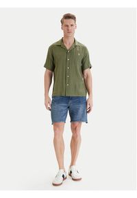 Polo Ralph Lauren Koszula 710966421501 Zielony Regular Fit. Typ kołnierza: polo. Kolor: zielony. Materiał: len #8