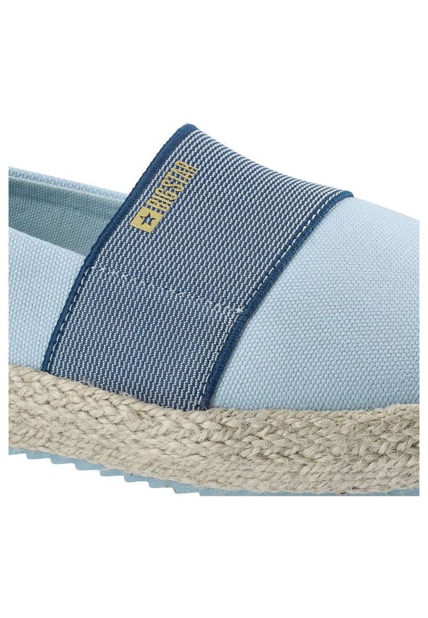 Big-Star - Niebieskie Espadryle Big Star Lekkie Damskie Buty. Okazja: na spacer, na co dzień. Zapięcie: pasek. Kolor: niebieski. Materiał: materiał. Sezon: lato. Styl: casual, wakacyjny, klasyczny