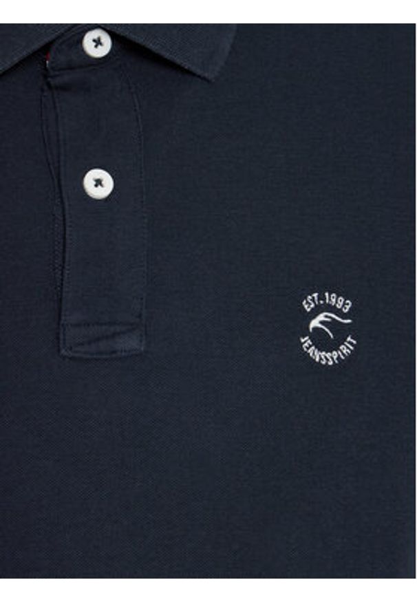 INDICODE Polo Wadim 40-913 Granatowy Slim Fit. Typ kołnierza: polo. Kolor: niebieski. Materiał: bawełna