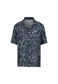 Emporio Armani Koszula EM000593 AF12351 FB070 Granatowy Regular Fit. Kolor: niebieski. Materiał: wiskoza