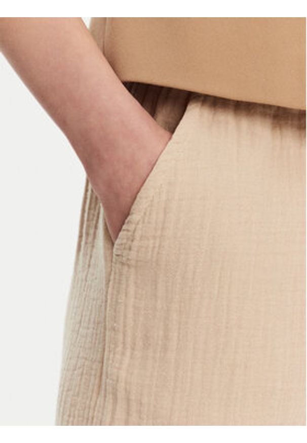 only - ONLY Spodnie dzianinowe Thyra 15296375 Beżowy Comfort Fit. Kolor: beżowy. Materiał: bawełna