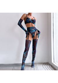 Intica - Komplet bielizny pięcioczęściowy elegancki na wieczór Shafeeka. Kolor: wielokolorowy. Materiał: materiał #5