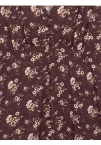 Big-Star - Sukienka damska midi z wiskozy w kwiatowy wzór brązowa Pala 804. Okazja: na spacer, na co dzień. Kolor: brązowy. Materiał: wiskoza. Wzór: kwiaty. Sezon: wiosna, lato. Typ sukienki: proste. Styl: casual, boho. Długość: midi #2