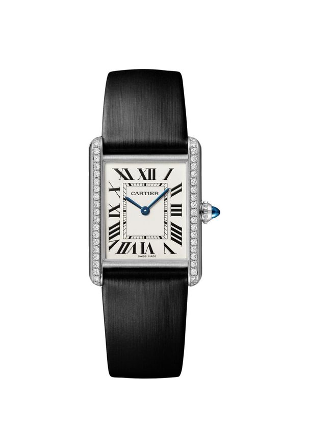 Cartier - CARTIER TANK MUST WATCH W4TA0017. Materiał: skóra. Styl: klasyczny