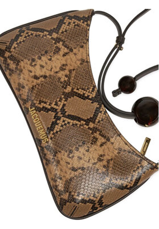 JACQUEMUS Torebka Le Bisou Perle 231BA057-3198 Brązowy. Kolor: brązowy. Materiał: skórzane