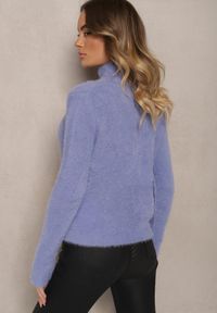 Renee - Niebieski Casualowy Golf z Wełną Nomilae. Okazja: na co dzień. Typ kołnierza: golf. Kolor: niebieski. Materiał: wełna. Styl: casual #3