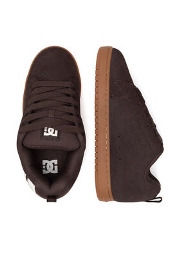DC Shoes Sneakersy COURT GRAFFIK SE DC01665200 Brązowy. Kolor: brązowy. Materiał: zamsz, skóra