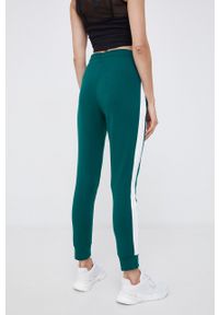 4f - 4F Spodnie damskie kolor zielony gładkie. Kolor: zielony. Materiał: dzianina. Wzór: gładki #3