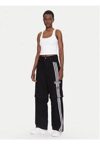 Adidas - adidas Jeansy Adibreak JD0082 Czarny Wide Leg. Kolor: czarny
