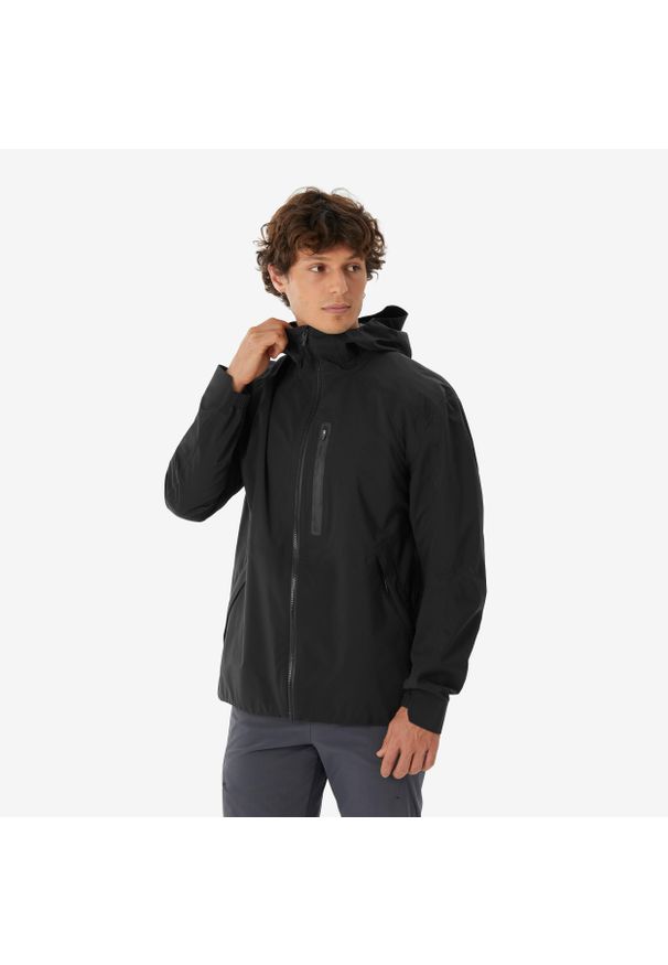 quechua - Kurtka turystyczna męska Quechua MH500 Light. Kolor: czarny. Materiał: materiał. Sport: turystyka piesza