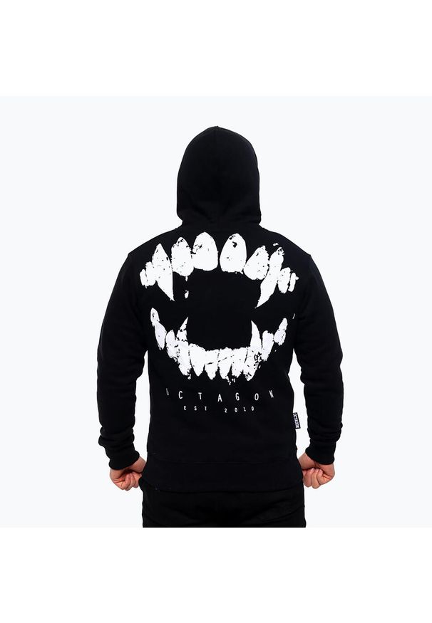 OCTAGON - Bluza męska z kapturem Octagon Zęby. Typ kołnierza: kaptur. Kolor: czarny