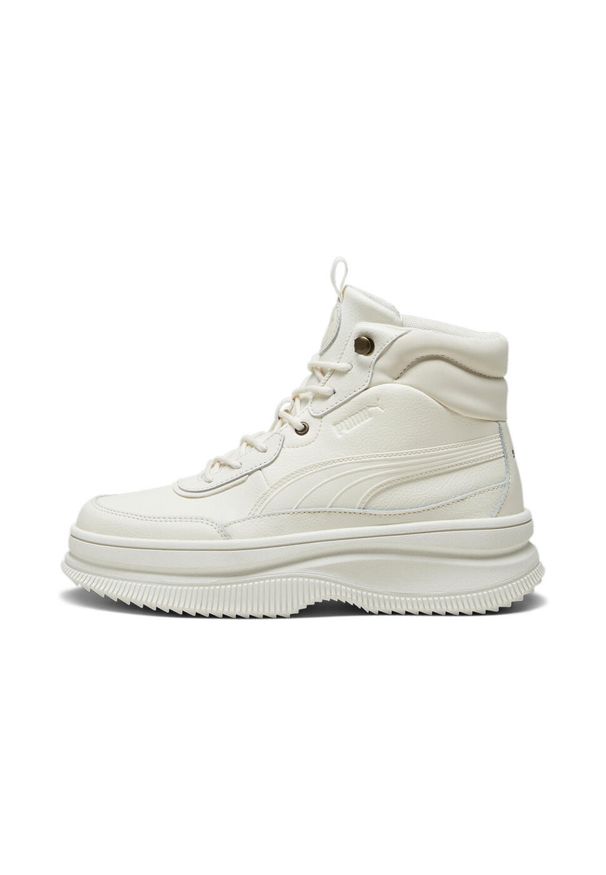 Buty Sportowe Damskie Puma Mayra Frosted. Kolor: biały, beżowy. Materiał: materiał, skóra, syntetyk