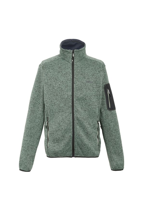 Regatta - Bluza Polarowa Męska Melanżowy Pełen Suwak Newhill. Kolor: szary. Materiał: polar. Wzór: melanż. Sezon: zima. Styl: sportowy. Sport: turystyka piesza