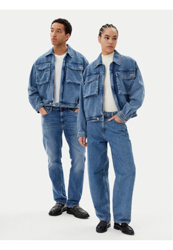 Filling Pieces Kurtka jeansowa Unisex 78620769975 Niebieski Regular Fit. Kolor: niebieski. Materiał: bawełna