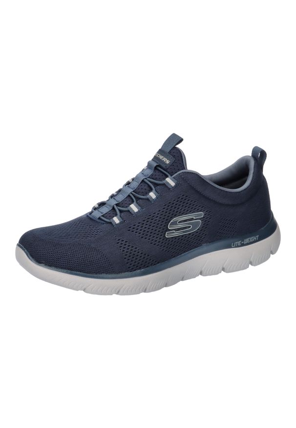 skechers - Buty Mężczyzna Skechers Summits granatowy. Zapięcie: sznurówki. Kolor: niebieski. Materiał: materiał. Szerokość cholewki: normalna. Sport: turystyka piesza