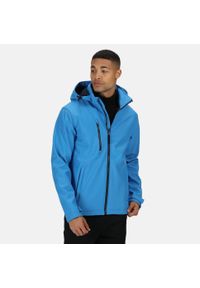 Regatta - Softshell Z Kapturem Męski Venturer. Typ kołnierza: kaptur. Kolor: niebieski. Materiał: softshell. Sport: turystyka piesza #2