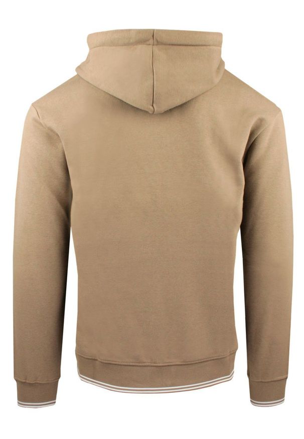 Rozpinana Bluza Męska z Kapturem - Pako Jeans - Beżowa. Typ kołnierza: kaptur. Kolor: wielokolorowy, beżowy, brązowy. Materiał: bawełna, poliester. Styl: klasyczny