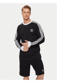 Adidas - adidas Longsleeve Adicolor Classics 3-Stripes Long-Sleeve Top IA4877 Czarny Slim Fit. Kolor: czarny. Materiał: bawełna. Długość rękawa: długi rękaw