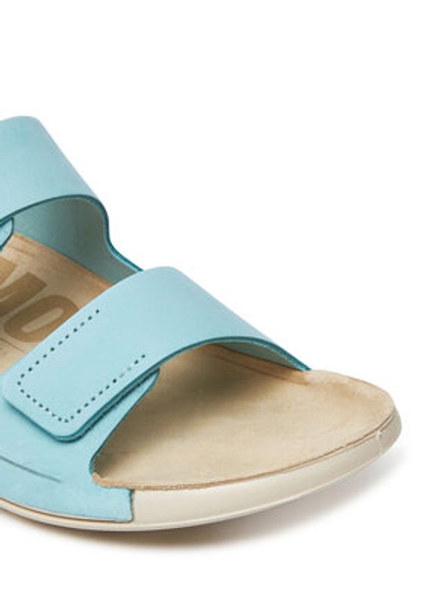 ecco - ECCO Klapki Cozmo W 20682302241 Niebieski. Kolor: niebieski. Materiał: skóra, nubuk