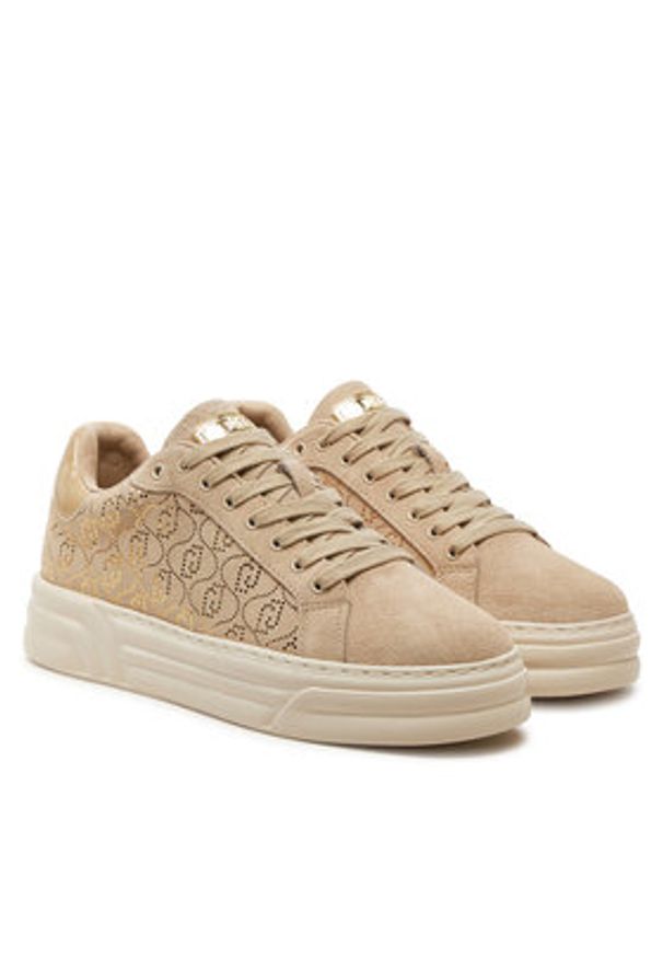 Liu Jo Sneakersy Cleo BF4035 PX195 Beżowy. Kolor: beżowy. Materiał: zamsz, skóra
