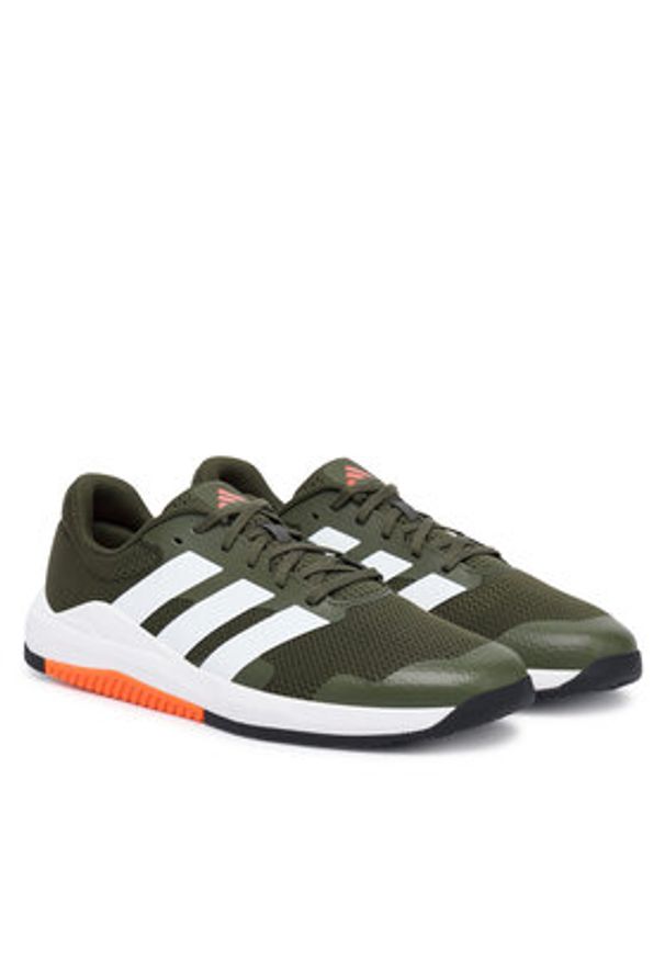 Adidas - adidas Buty na siłownię Dropset Base JR9305 Khaki. Kolor: brązowy. Materiał: materiał. Sport: fitness