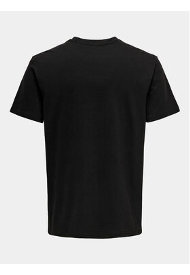 Only & Sons T-Shirt Lenny 22028593 Czarny Regular Fit. Kolor: czarny. Materiał: bawełna