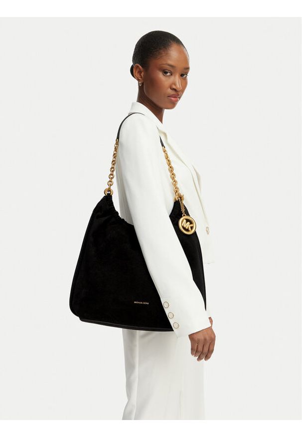 MICHAEL Michael Kors Torebka 30S6A15L7S Czarny. Kolor: czarny. Materiał: skórzane, zamszowe