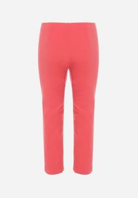 Born2be - Różowe Spodnie o Długości 3/4 z Elastyczną Gumką w Pasie i Wiązaniem Cidasara. Kolor: różowy #2