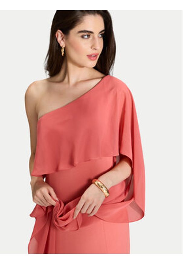 Swing Sukienka wieczorowa 5AJ03500 Koralowy Regular Fit. Kolor: pomarańczowy. Materiał: syntetyk. Styl: wizytowy