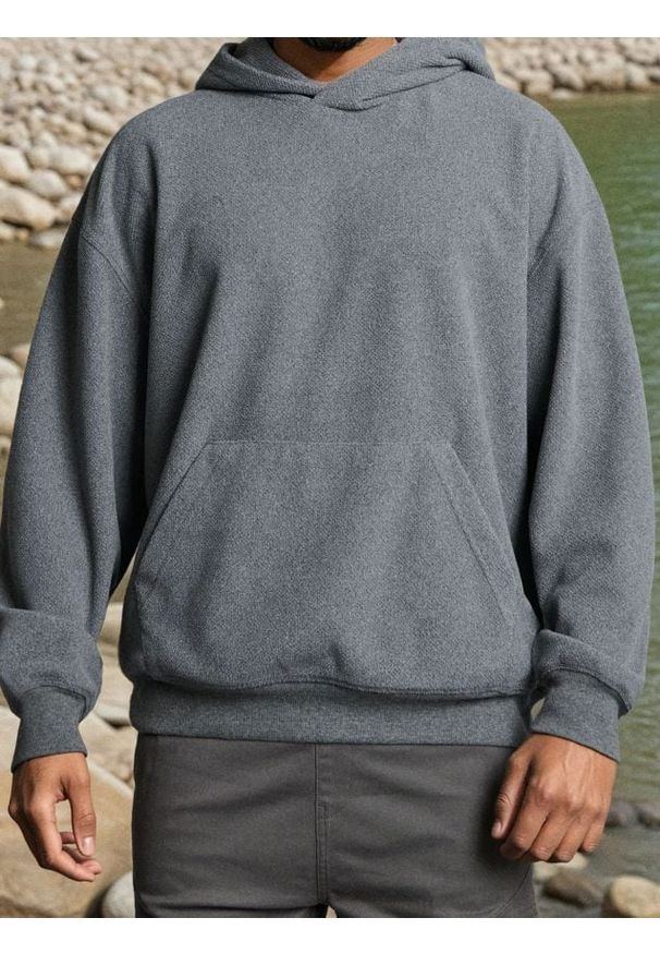 Sinsay - Bluza hoodie - szary. Kolor: szary