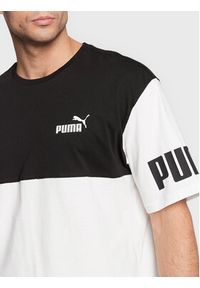Puma T-Shirt Power Colorblock 849801 Biały Relaxed Fit. Kolor: biały. Materiał: bawełna #5