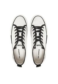 Karl Lagerfeld - KARL LAGERFELD Trampki KL60614T Biały. Kolor: biały. Materiał: materiał #5