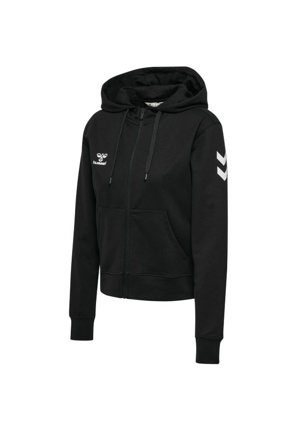 Damska bluza z kapturem zapinana na zamek Hummel Go 2.0 Chevron. Typ kołnierza: kaptur. Kolor: czarny