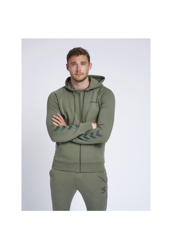 Bluza z kapturem Hummel hmlISAM. Typ kołnierza: kaptur. Kolor: zielony. Sport: fitness, piłka ręczna
