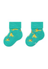 Happy-Socks - Happy Socks Zestaw 2 par wysokich skarpet dziecięcych KMNB45-7000 Zielony. Kolor: zielony. Materiał: materiał #3