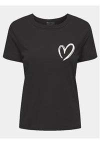 JDY T-Shirt Paris 15193227 Czarny Regular Fit. Kolor: czarny. Materiał: bawełna