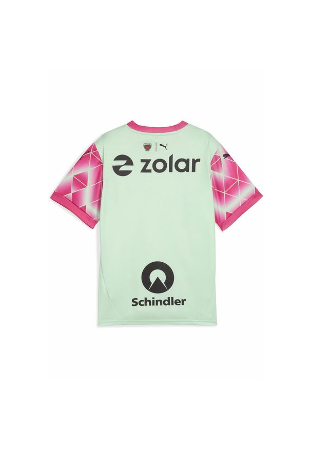 Puma - Młodzieżowa koszulka wyjazdowa Füchse Berlin 24/25 PUMA Fresh Mint Pink Green. Kolor: różowy. Wzór: aplikacja