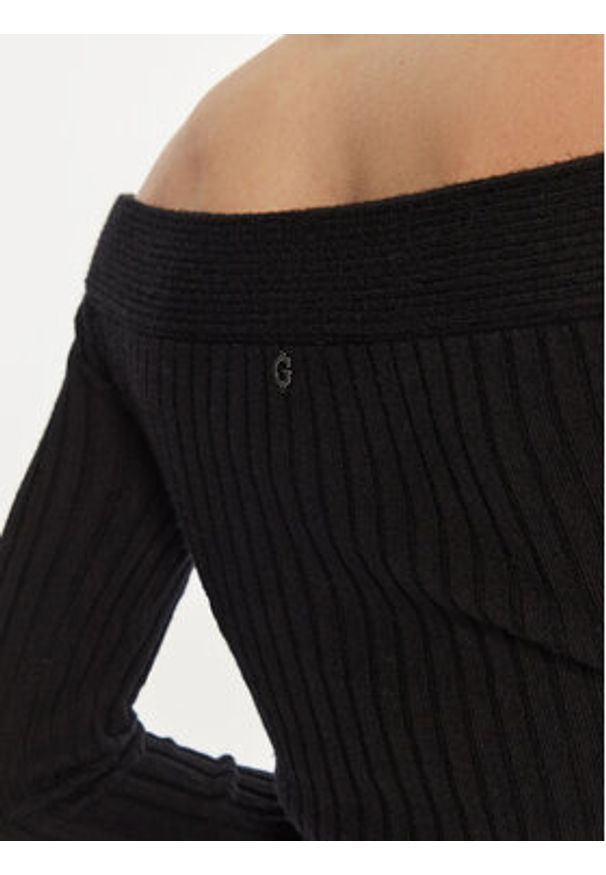 Guess Sukienka koktajlowa Milana W4BK26 Z2V42 Czarny Slim Fit. Kolor: czarny. Materiał: syntetyk, wiskoza. Styl: wizytowy