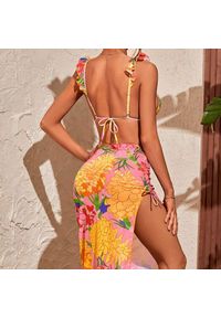 Intica - Strój kąpielowy z pareo maxi plażowy elegancki Tomie. Kolor: czarny. Materiał: materiał. Długość: długie #2