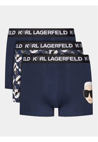 Karl Lagerfeld - KARL LAGERFELD Komplet 3 par bokserek 236M2100 Kolorowy. Materiał: bawełna. Wzór: kolorowy