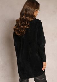 Renee - Czarny Płaszcz z Bawełną Oversize Brumisia. Kolor: czarny. Materiał: bawełna. Długość rękawa: długi rękaw. Długość: długie. Sezon: jesień, zima #3