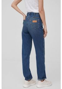 Wrangler jeansy MOM STRAIGHT SUMMERTIME damskie high waist. Stan: podwyższony. Kolor: niebieski