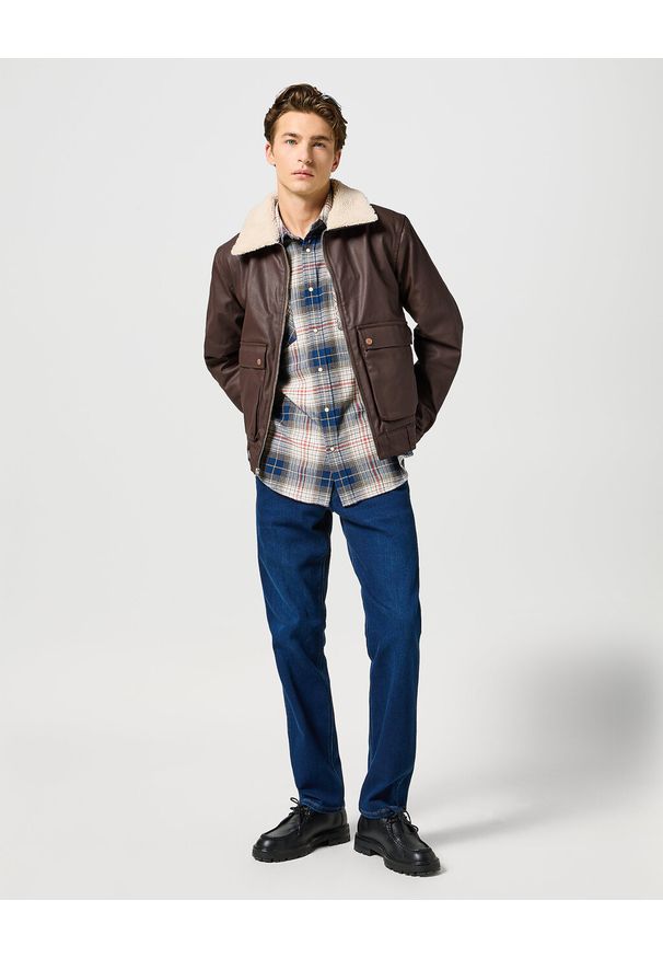 Wrangler - WRANGLER MĘSKA KOSZULA WESTERN SHIRT NAVY RED 112357248 W5B4008852