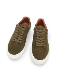 Wittchen - Męskie sneakersy zamszowe na grubej podeszwie zielone. Okazja: na co dzień. Kolor: zielony. Materiał: zamsz, skóra #3