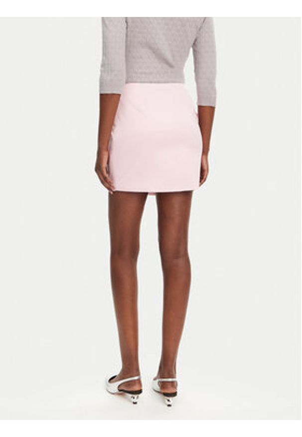 ROTATE Spódnica mini 1137841011 Różowy Slim Fit. Kolor: różowy. Materiał: satyna
