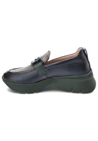 Granatowe Półbuty Hispanitas Mokasyny Premium. Okazja: na co dzień. Kolor: niebieski. Materiał: skóra. Styl: elegancki, casual