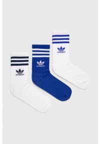 adidas Originals skarpetki 3-pack kolor biały. Kolor: biały. Materiał: poliester #1